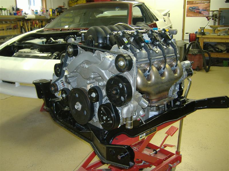 427 cu in attached to a 4T65eHD transmission. 